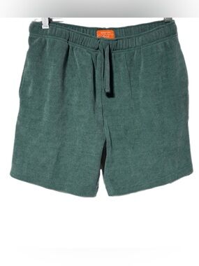 Negative Space Cord Rib Knit Shorts Green Lounge Casual Mens Medium